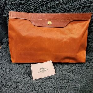 Longchamp Toile Enduite Coated Canvas Pouch